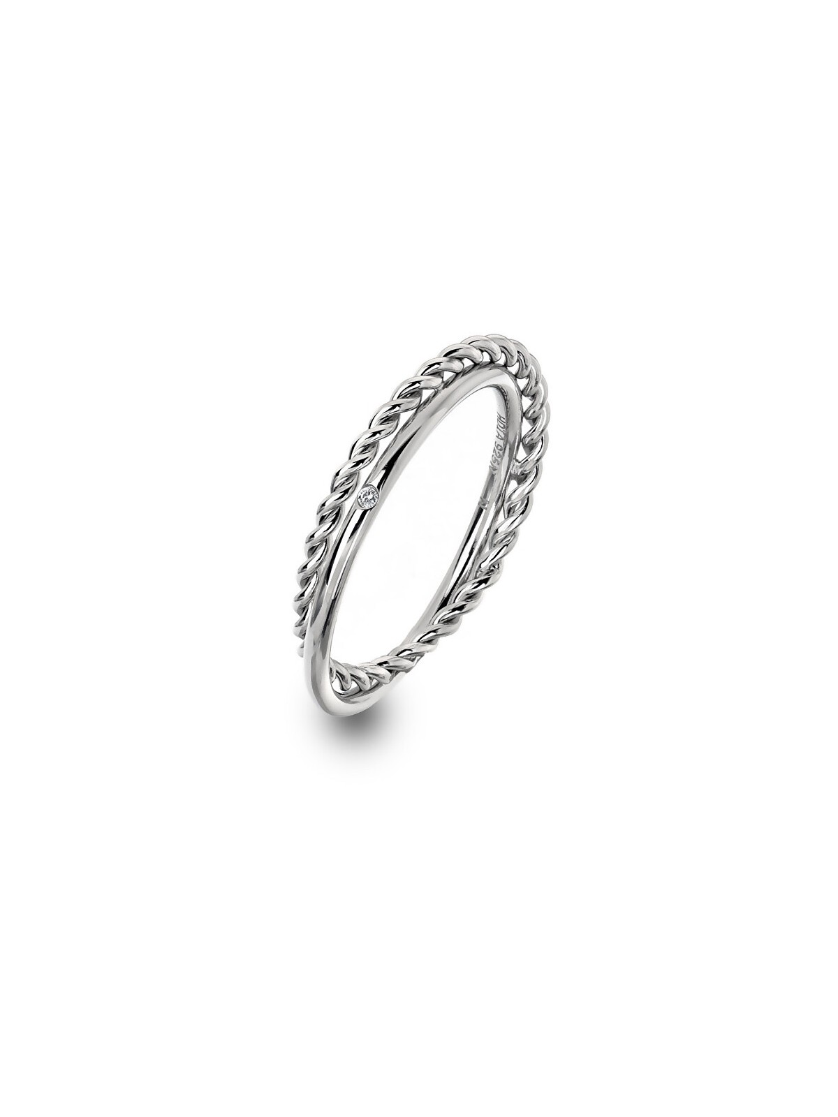 Hot Diamonds Anello di lusso in argento con il diamante giusto Jasmine DR210 - Diametro: 60 mm donna