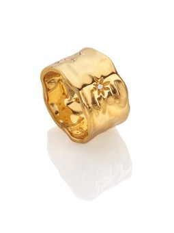 Hot Diamonds Anello di lusso Jac Jossa Soul DR253 placcato oro con diamanti - Circonferenza: 56 mm donna