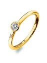 Hot Diamonds Anello di lusso placcato oro con topazio e diamante Gemstone DR293 - Circonferenza: 55 mm donna