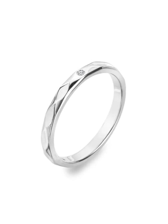 Hot Diamonds Anello delicato in argento con diamante Arlecchino DR321 - Circonferenza: 58 mm donna