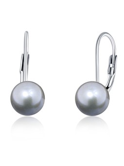 JV OrecchiniD in argento con vere perle grigie SVLE0476XD2P6 - Diametro: 0.9 cm donna