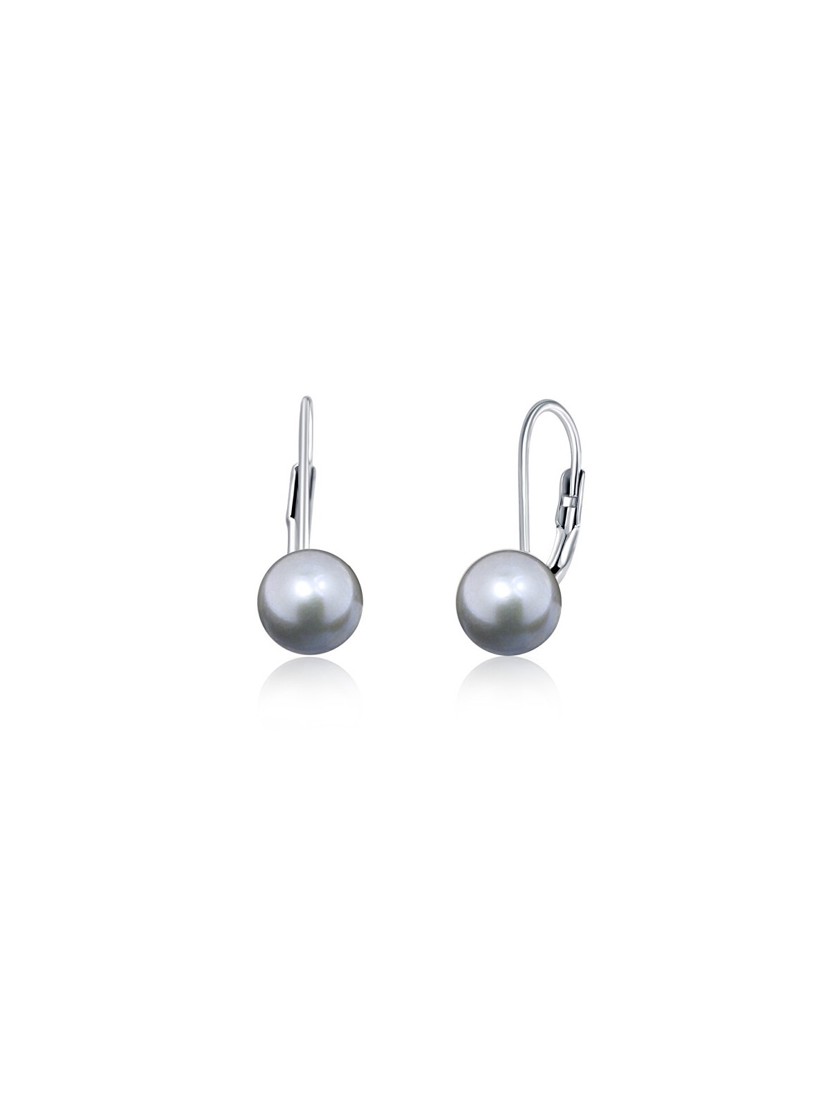 JV OrecchiniD in argento con vere perle grigie SVLE0476XD2P6 - Diametro: 0.9 cm donna