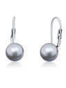 JV OrecchiniD in argento con vere perle grigie SVLE0476XD2P6 - Diametro: 0.9 cm donna