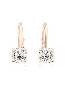 Orecchini JVD Delicati in bronzo con zirconi trasparenti SVLE0620XH2RO00 - Dimensioni: 1.3 x 0.5 cm donna