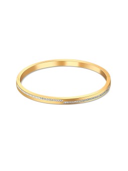 JVD Bracciale placcato oro massiccio con zirconi SSSB0055XI8GO - Dimensioni: 7 x 5.9 cm donna