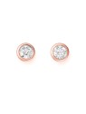 JVD Orecchini a lobo in bronzo pregiato con zirconi SVLE1517XH2RO - Diametro: 0.7 cm donna
