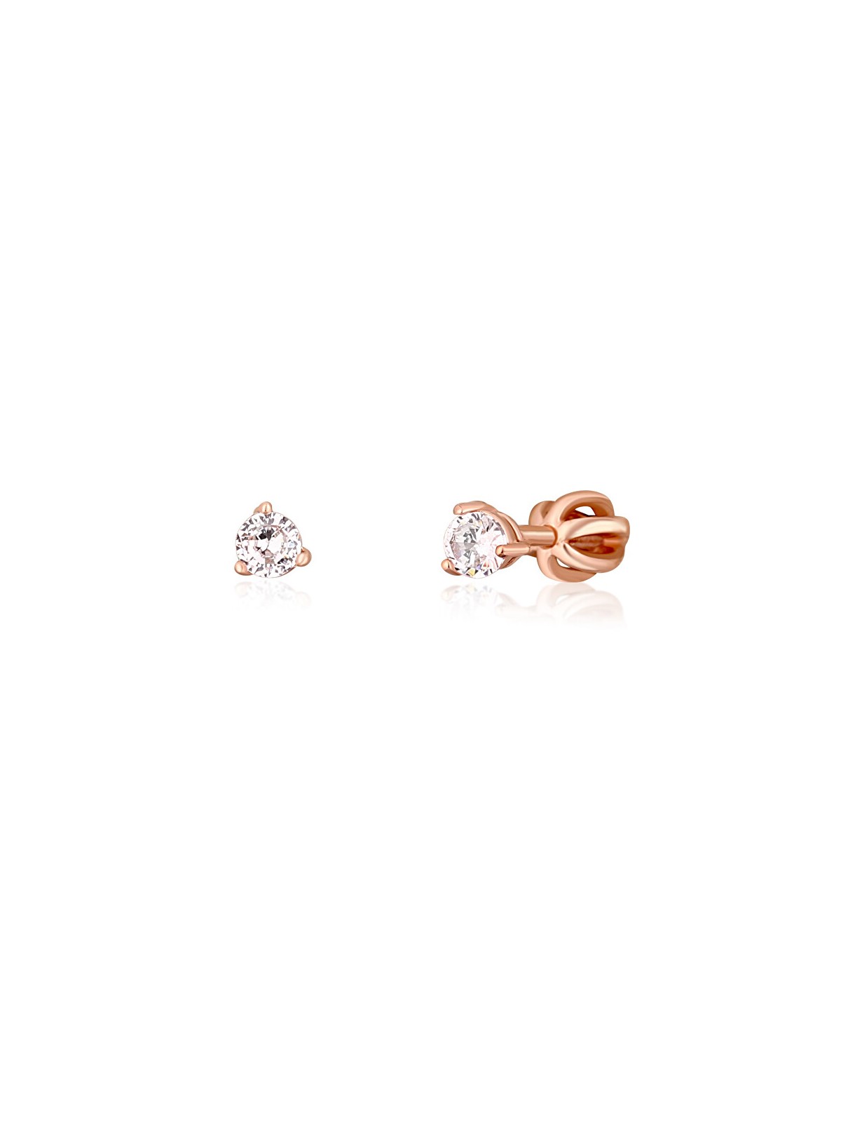 JVD Deliziosi orecchini a bottone in bronzo con zirconi SVLE1501XH2RO0 - Diametro: 0.5 cm donna