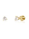 JVD Deliziosi orecchini a bottone placcati oro con zirconi SVLE1501XH2GO - Diametro: 0.3 cm donna