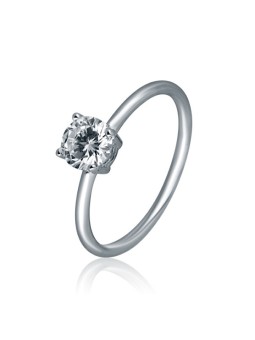 JVD Elegante anello in argento con zircone SVLR1129X61BI - Diametro: 54 mm donna