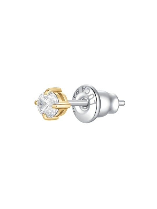 Luca Barra Orecchino singolo placcato oro con zircone trasparente OK1468/OK1472 - Diametro: 0,5 cm donna