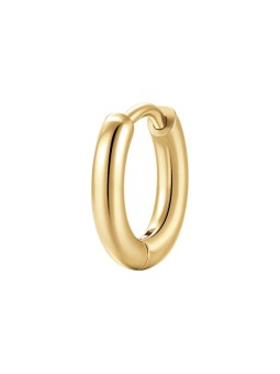 Luca Barra Orecchino singolo minimalista in acciaio placcato oro OK1579 - Diametro: 1,1 cm donna