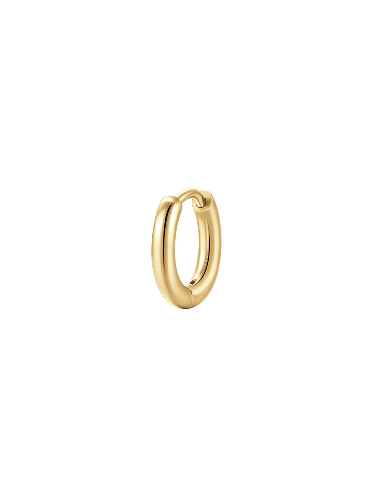 Luca Barra Orecchino singolo minimalista in acciaio placcato oro OK1579 - Diametro: 1,1 cm donna