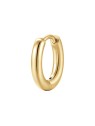 Luca Barra Orecchino singolo minimalista in acciaio placcato oro OK1579 - Diametro: 1,1 cm donna