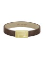 Lacoste Bracciale in pelle marrone Monogram Leather 2040187 - Lunghezza: 17.5 cm uomo