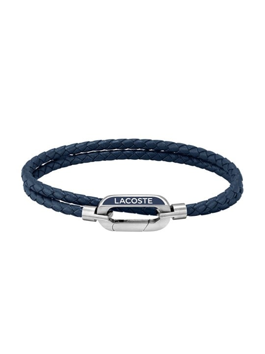 Lacoste Bracciale in pelle da uomo Starboard 2040112 - Lunghezza: 17.5 cm uomo