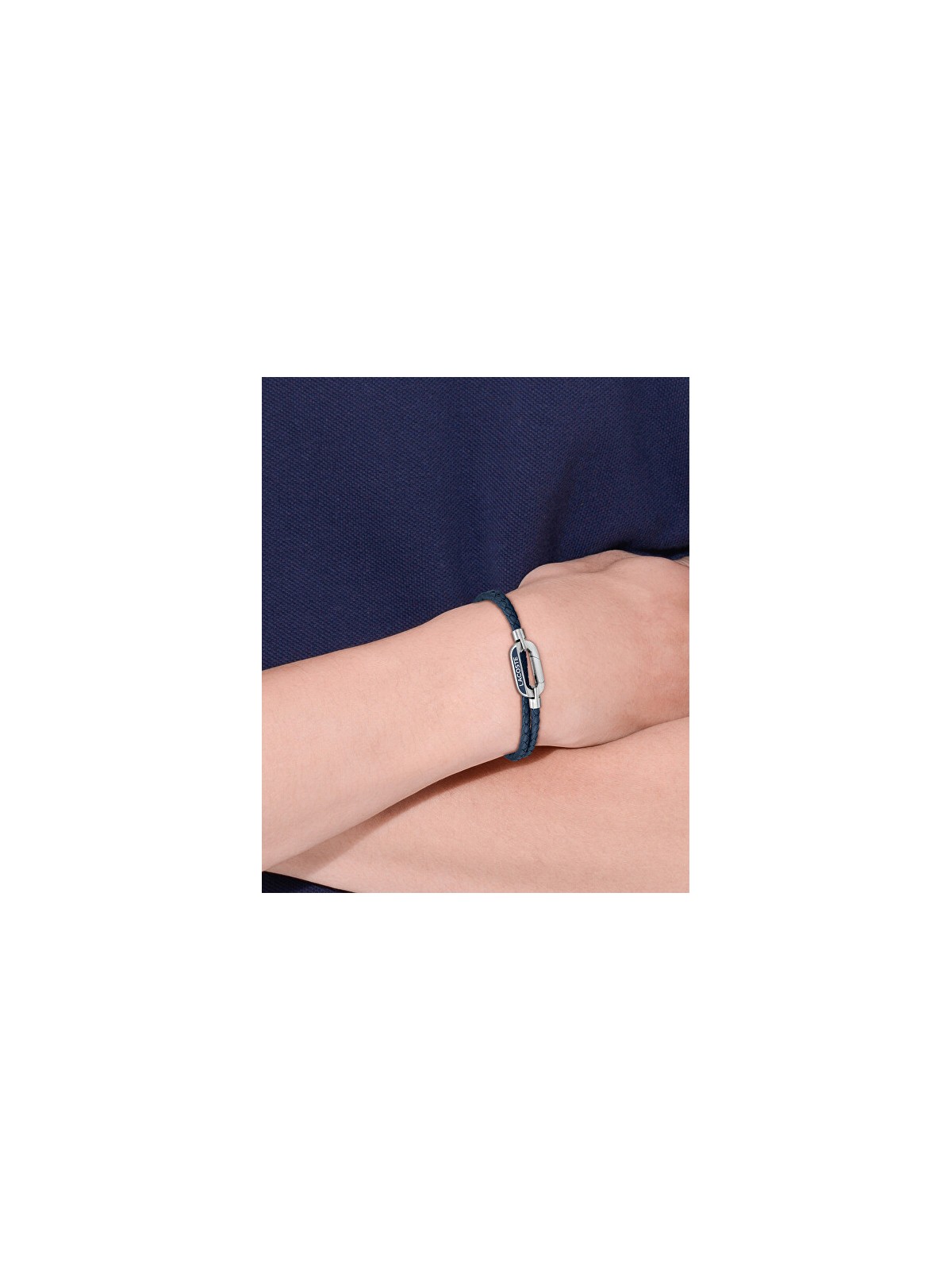 Lacoste Bracciale in pelle da uomo Starboard 2040112 - Lunghezza: 17.5 cm uomo