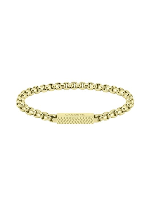 Lacoste Elegante bracciale da uomo placcato oro L`Essentiel 2040124 - Lunghezza: 17,5 cm uomo
