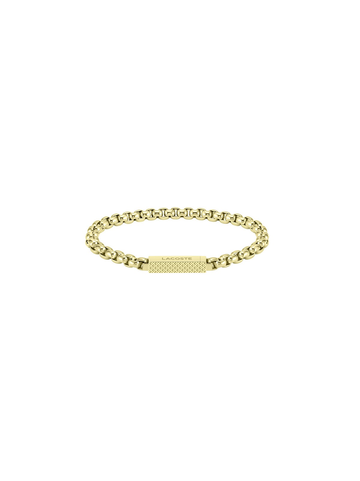 Lacoste Elegante bracciale da uomo placcato oro L`Essentiel 2040124 - Lunghezza: 22 cm uomo