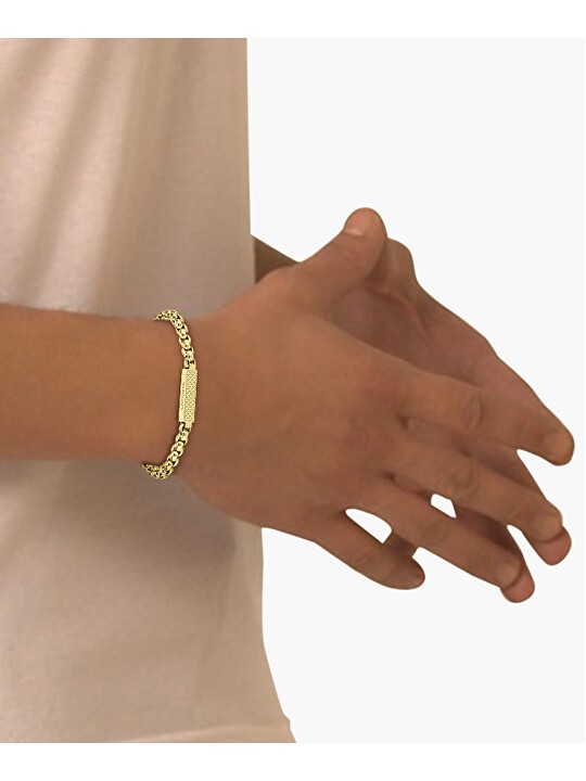 Lacoste Elegante bracciale da uomo placcato oro L`Essentiel 2040124 - Lunghezza: 22 cm uomo