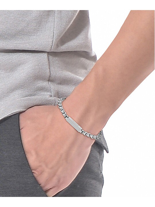 Lacoste Elegante bracciale in acciaio da uomo L`Essentiel 2040123 - Lunghezza: 19 cm uomo