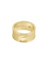 Lacoste Elegante anello placcato oro per uomo Backhand 2040486 - Diametro: 62 mm uomo