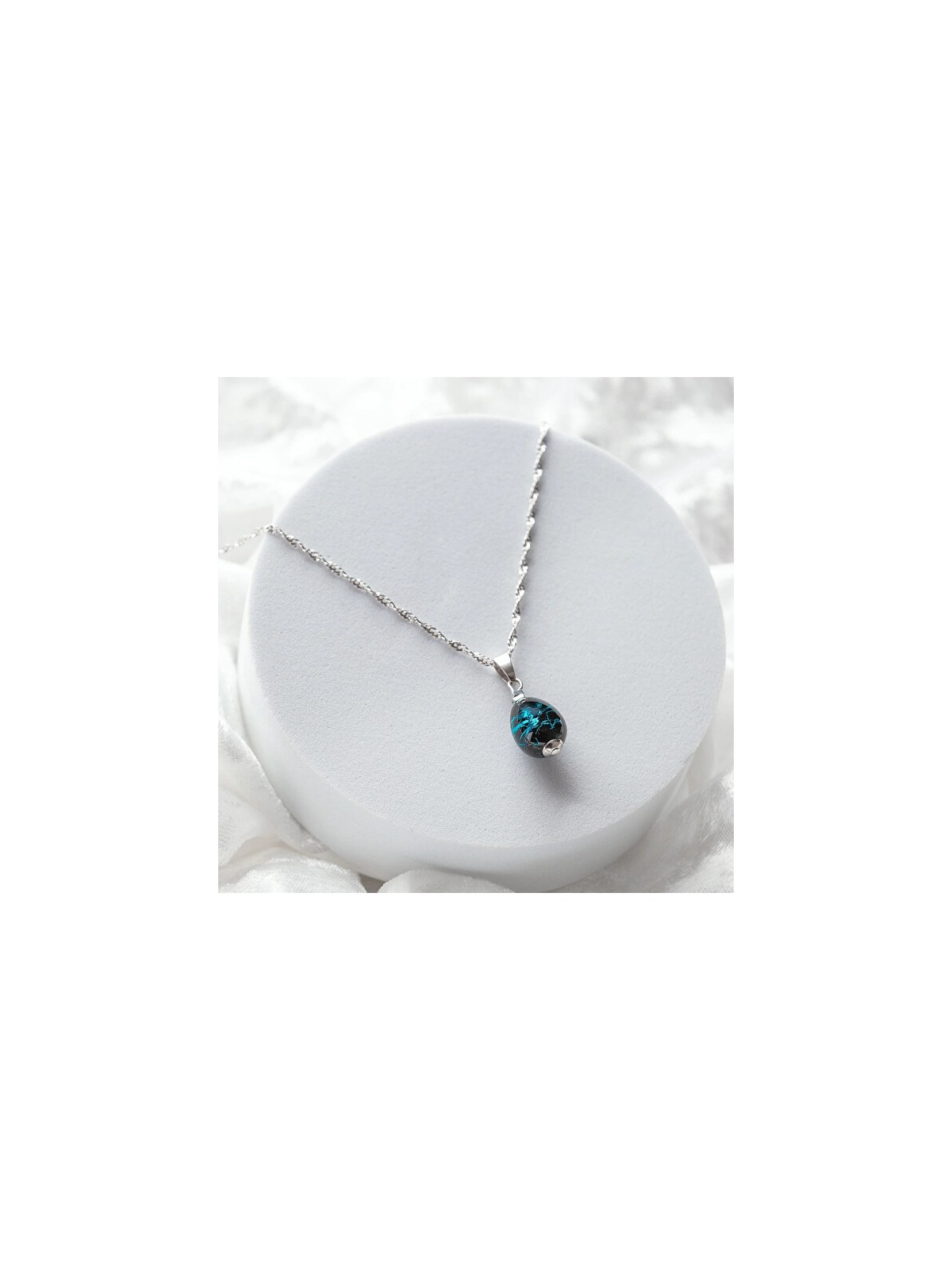 Lampglas Collana color cobalto nude in argento sterling NNM3/AG/RHO - Lunghezza: 50 cm donna
