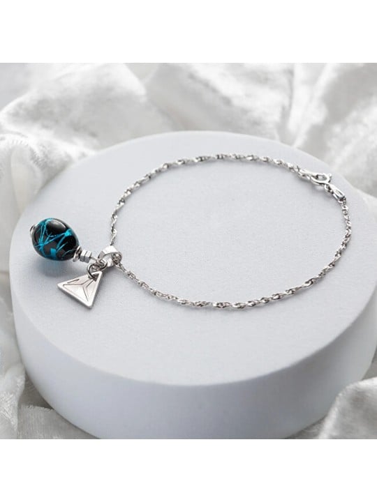 Lampglas Bracciale color cobalto nude in argento sterling BNM3/AG/RHO - Lunghezza: 18 cm donna