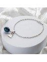 Lampglas Bracciale color cobalto nude in argento sterling BNM3/AG/RHO - Lunghezza: 18 cm donna
