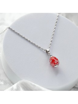 Lampglas Collana color nude con argento sterling NNM8/AG/RHO - Lunghezza: 50 cm donna