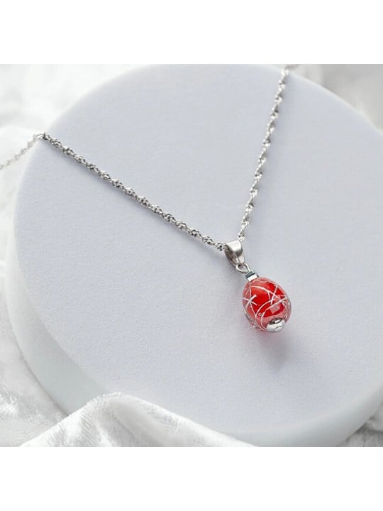Lampglas Collana color nude con argento sterling NNM8/AG/RHO - Lunghezza: 50 cm donna