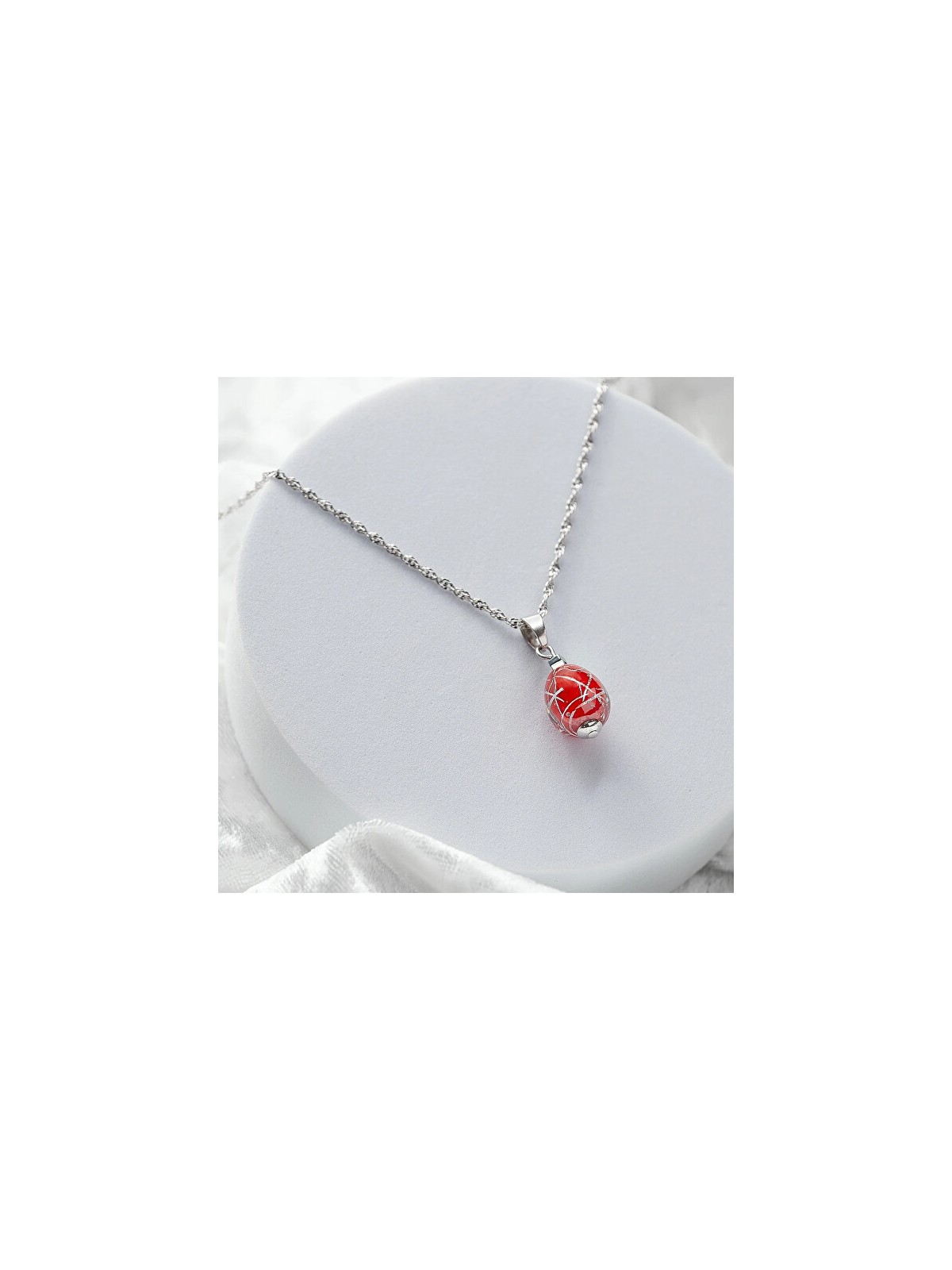 Lampglas Collana color nude con argento sterling NNM8/AG/RHO - Lunghezza: 50 cm donna