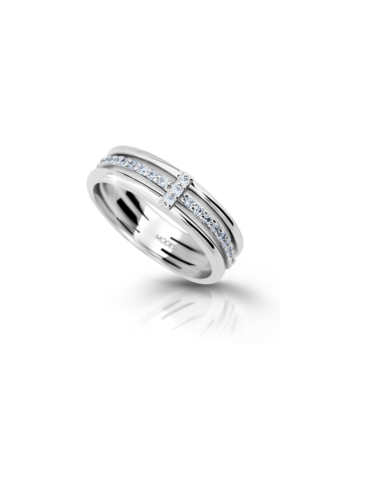 Modesi Anello in argento con zirconi cubici M11085 - Circonferenza: 58 mm donna