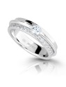 Modesi Anello in argento scintillante con zirconi M16020 - Diametro: 58 mm donna