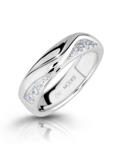 Modesi Anello in argento alla moda con zirconi M16026 - Diametro: 58 mm donna