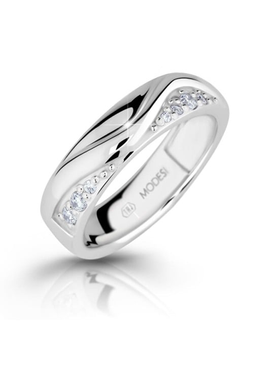 Modesi Anello in argento alla moda con zirconi M16026 - Diametro: 58 mm donna