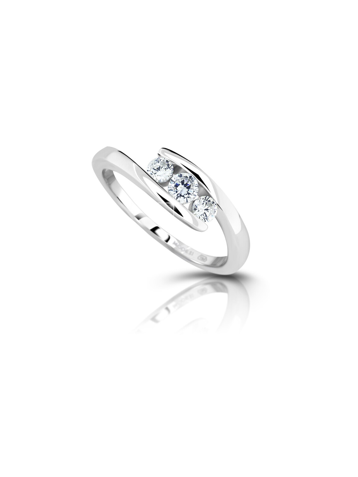 Modesi Anello in argento con zirconi M13075 - Circonferenza: 57 mm donna