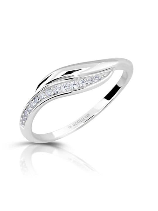 Modesi Elegante anello in argento con zirconi M00210 - Circonferenza: 54 mm donna
