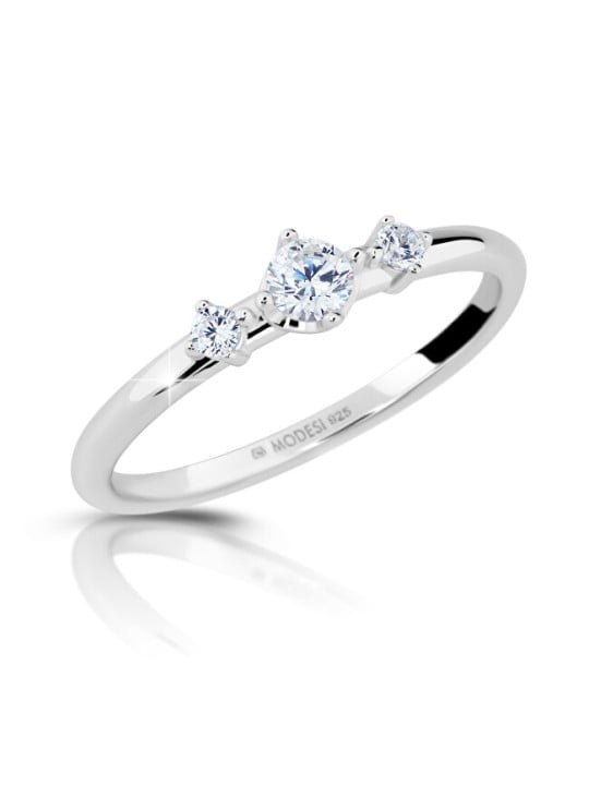 Modesi Anello in argento con zirconi M01011 - Circonferenza: 52 mm donna