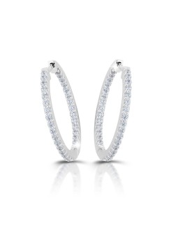 Modesi Eleganti orecchini a cerchio in argento M02121 - Diametro: 2,9 cm donna