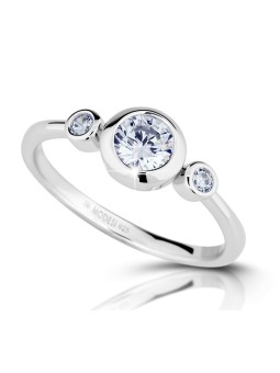 Modesi Anello in argento con zirconi M02411 - Giro: 50 mm donna