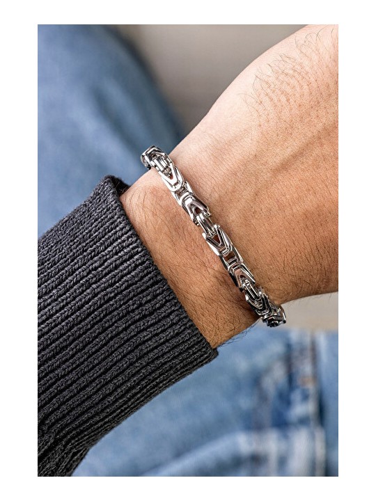 Marc Malone Elegante bracciale da uomo in acciaio MCGB5060S - Lunghezza: 19 cm uomo