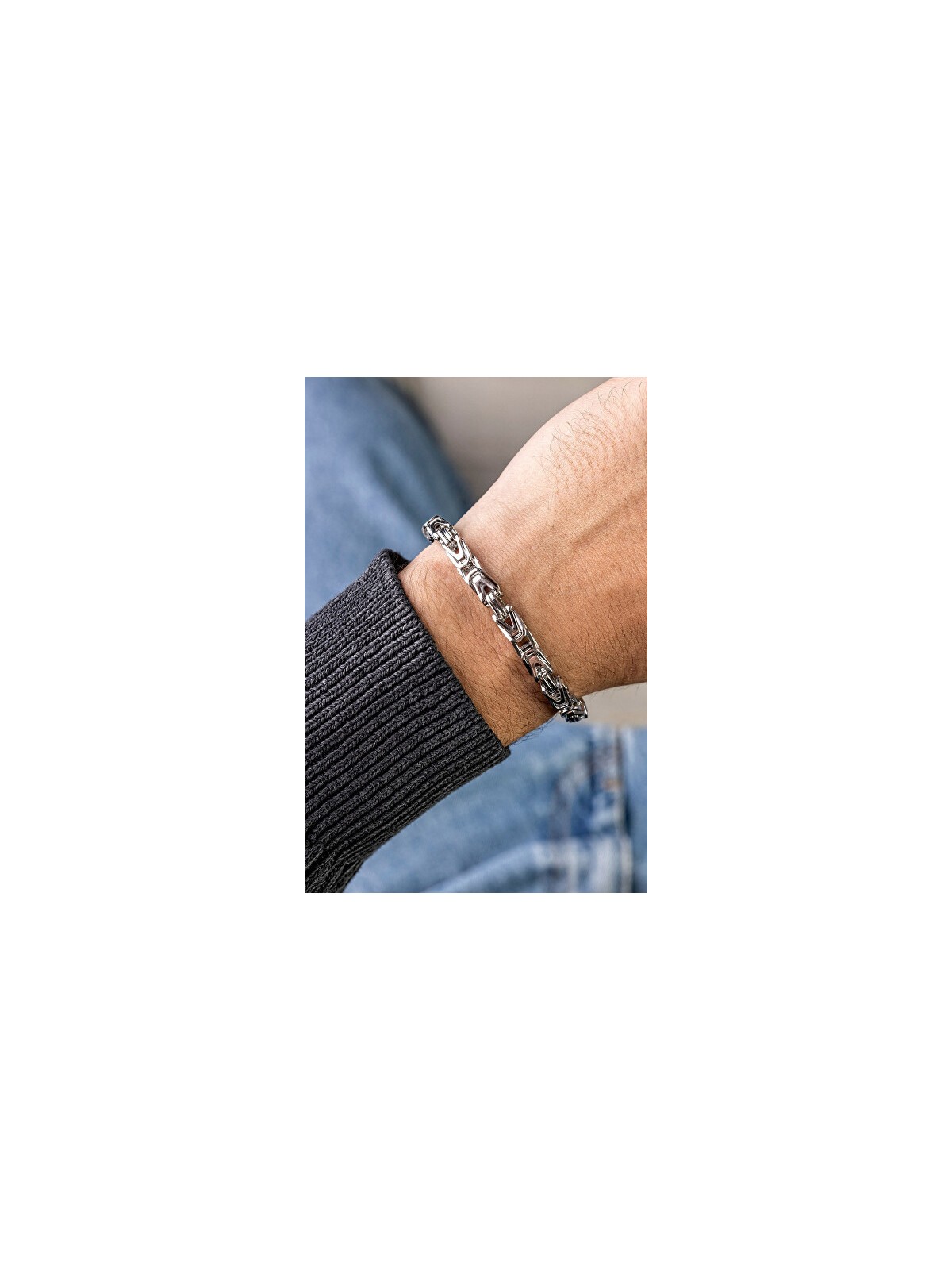 Marc Malone Elegante bracciale da uomo in acciaio MCGB5060S - Lunghezza: 19 cm uomo