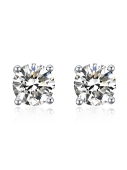 MOISS Deliziosi orecchini a lobo con zirconi E000143 - Diametro: 0.5 cm donna