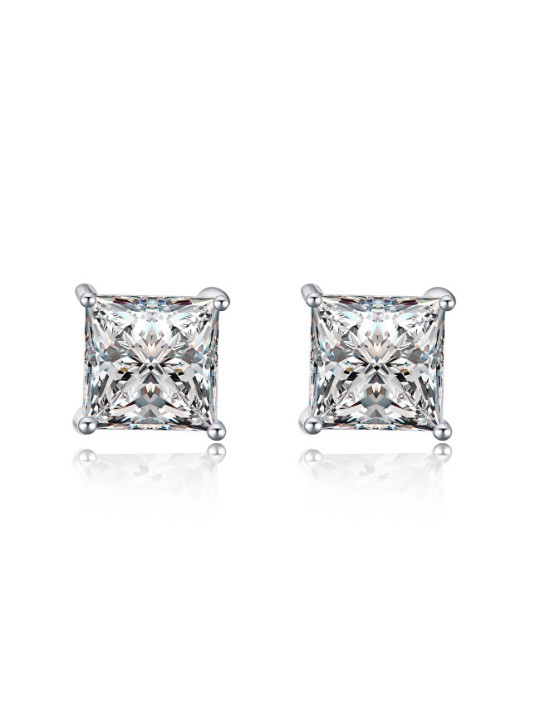 MOISS Eleganti orecchini a lobo con zirconi E00014 - Dimensioni: 0.7 x 0.7 cm donna