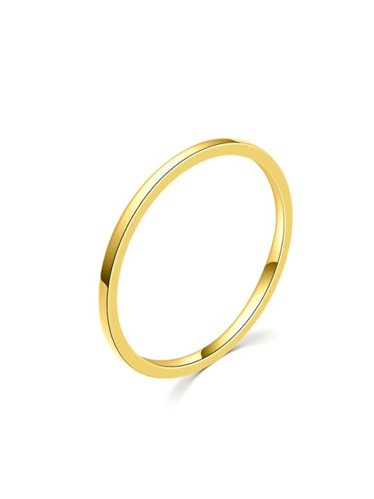 MOISS Anello minimalista placcato oro R0001984 - Diametro: 48 mm donna