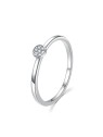 MOISS Anello scintillante in argento con zirconi trasparenti R00020 - Circonferenza: 50 mm donna