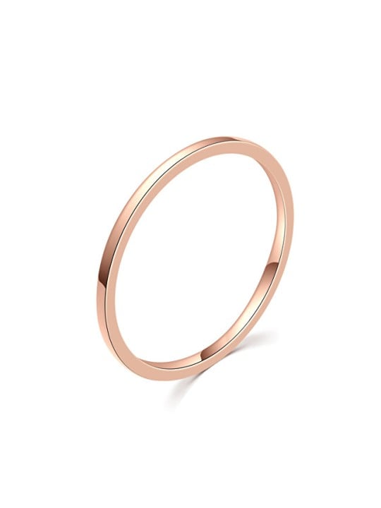 MOISS Anello minimalista in bronzo R000199 - Circonferenza: 60 mm donna