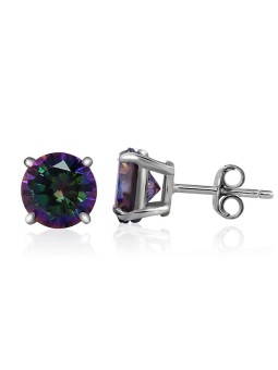MOISS Orecchini a bottone popolari con zirconi E000116 - Diametro: 0,8 cm da donna