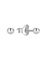 MOISS Orecchini minimalisti in argento con pietre E000142 - Diametro: 0,6 cm donna