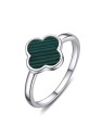 MOISS Anello portafortuna in argento con quadrifoglio R0004469-P - Circonferenza: 52 mm donna